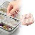 thumbnail image 2 of Mini caja portátil Organizador diario portátil Estuche dispensador de almacenamiento para viajes Estuche organizador de viaje para bolsillo o bolso (7,2 cm x 7,8 cm x 3,5 cm), 2 of 6