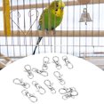 thumbnail image 2 of 12 Pcs Pet Birds Foot Rings Cage Door Buckle Lock Claw Trigger Snap Hook Iron Anti-Escape Accessory for Pet Birds Small Animals51101, 2 of 5
