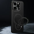 thumbnail image 3 of for iPhone 16 Pro Max Case PU Leather, [Compatible with MagSafe] [360° Rotatable Ring Stand & Kickstand] Classic Business Anti-Scratch Cover for iPhone 16 Pro Max Phone Case Magnetic, Winered, 3 of 11