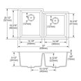 thumbnail image 2 of Elkay 33X21 0H 2B QTZ UC KITC SINK CHAR, 2 of 2