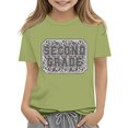 thumbnail image 2 of YunPes Second Grade Short Sleeve T Shirt for Unisex Kids Vintage Fashion Crewneck Graphic Tees Boys Girls Preppy Tops Back To School, 2 of 4