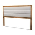 thumbnail image 2 of Baxton Studio Dexter Light Gray and Brown Finished Wood Queen Size Headboard, 2 of 9