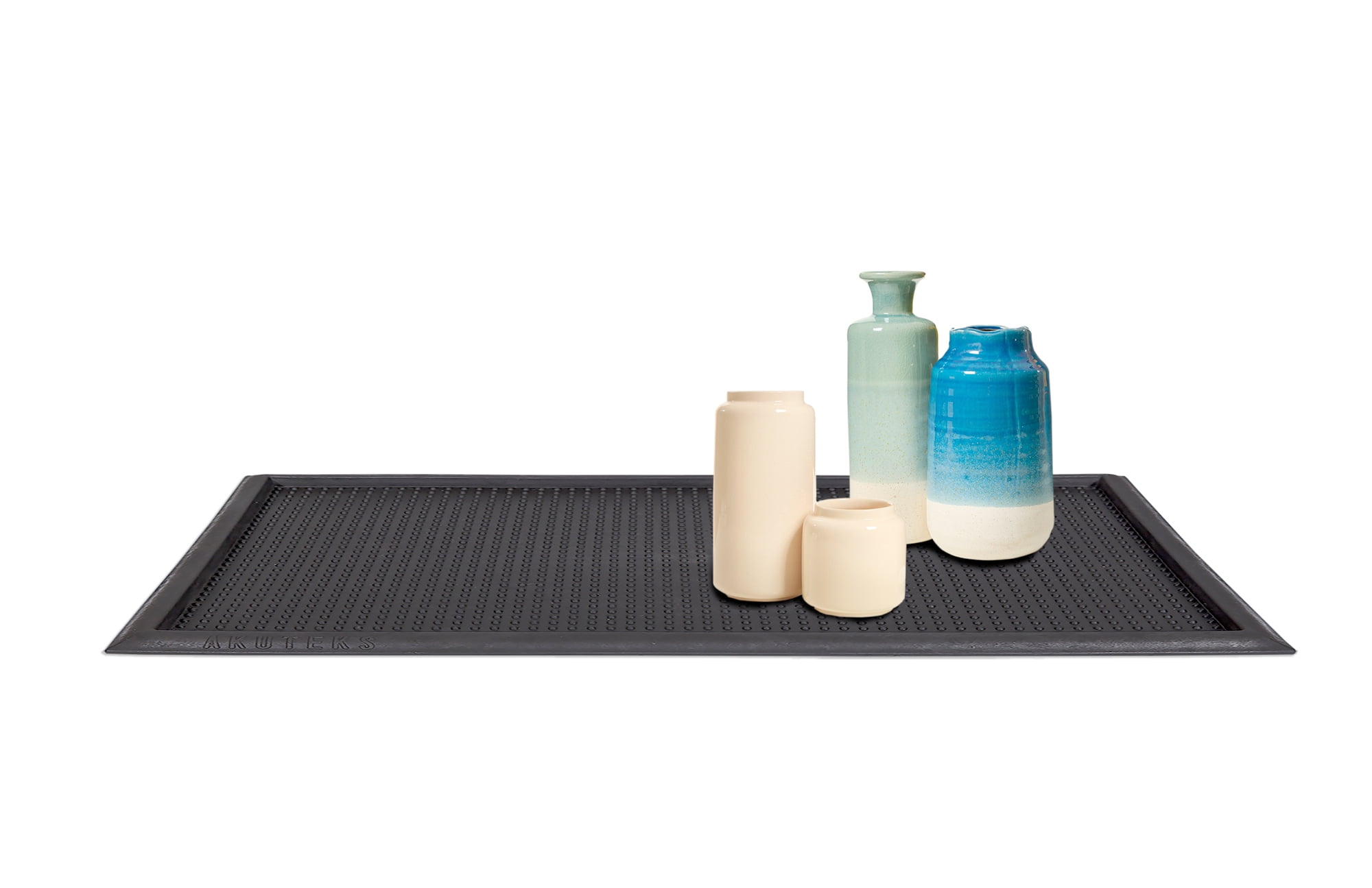 Ottomanson Waterproof Non-Slip Boot Tray and Doormat Bundle Indoor