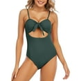 thumbnail image 1 of QLEICOM Womens Swimsuits Tummy Control Plus Size Swimsuit Coverup Fashion Splicing Swimsuit Fashion Sling Chest Strap Swimsuit Green XL, 1 of 7