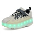 thumbnail image 3 of Kids LED Roller Skate Shoes with Wheel Light up Roller Shoes Kids Skates Sneakers Gift for Girls Boys Children, 3 of 20
