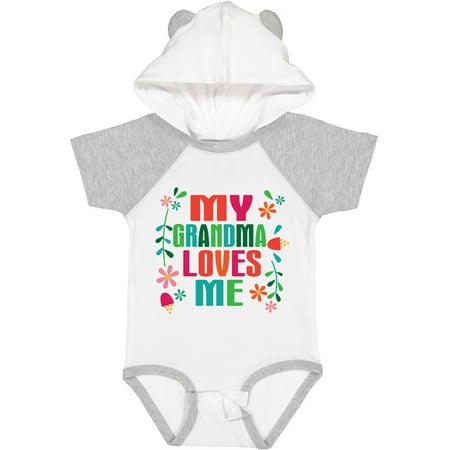

Inktastic My Grandma Loves Me Girls Girls Baby Bodysuit
