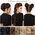 thumbnail image 5 of 80cm Synthetic Chignon Messy Scrunchies Elastic Band Hair Bun Straight Updo Hairpiece High Temperture Fiber Natural Fake Hair, 5 of 7