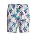 thumbnail image 3 of Picia Palm Leaves Pajama Shorts for Men, Men's Pajama Bottoms, Sleepwear,Short Pajama Pants-, 3 of 9