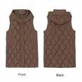 thumbnail image 5 of TrdSipl Long Puffer Vest Women Sleeveless Hooded Puffer Jacket Lightweight Quilted Jackets Winter Warm Zipper Up Coat Outerwear, 5 of 6