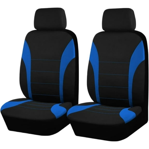 Universal Car Seat Covers Polyester Fabric Fit for Most Car SUV Truck Easy to Install Seat Covers for Car(Black 2 Seat)
