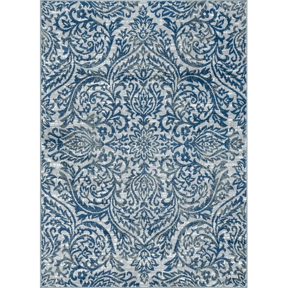 Tayse Madison Area Rug MDN4541 Traditional Dark Gray Solid Mirrored 8' 9" x 12' 3" Rectangle