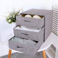 thumbnail image 5 of Fabric Storage Box Storage Bins With Handle Drawer Organizer With Lid Folding Storage Bins Box For Socks, Underwear, Bras, 2 Big Drawers, 5 of 5