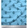 thumbnail image 1 of Soimoi Georgette Viscose Fabric Bird Block Print Sewing Fabric Yard 42 Inch Wide, 1 of 3