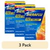 (3 pack) Theraflu Daytime Severe Cough Cold and Flu Relief Medicine Powder, Honey Lemon, 6 Count