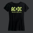 thumbnail image 2 of ACDC - Glow In The Dark - Back In Black - Women's Short Sleeve Graphic T-Shirt, 2 of 5