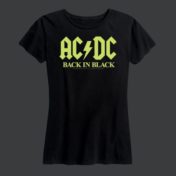 ACDC - Glow In The Dark - Back In Black - Women's Short Sleeve Graphic T-Shirt