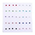 thumbnail image 5 of Soumake 20 Pairs Women Ear Studs Set Shiny Cubic Zirconia Exquisite Concise Shining Multi-Color Decorative Stainless No Harm Zirconia Women Earrings Set for Daily Wear, 5 of 8
