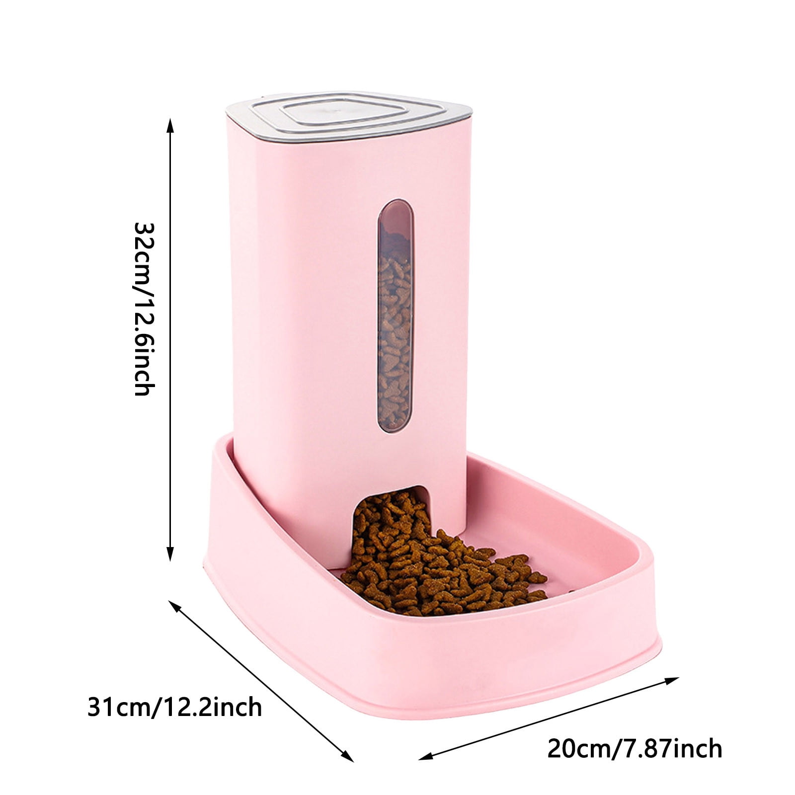 Automatic Cat Dog Feeder and Water Dispenser Set for Indoor Use with Large Capacity Auto Feeding System and Water Bowl for