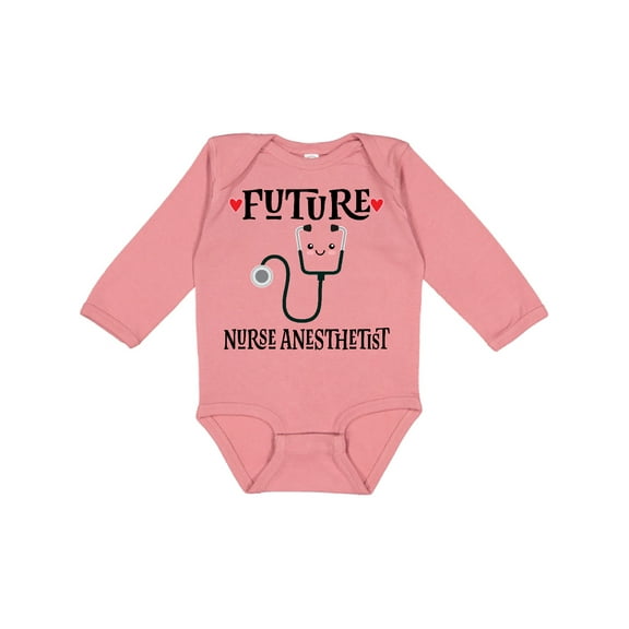 Inktastic Future Nurse Anesthetist Boys or Girls Long Sleeve Baby Bodysuit
