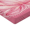 thumbnail image 2 of Ambesonne Colorful Fitted Sheet, Lotus Yoga, Queen Size, Pale Pink Cream, 2 of 3