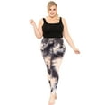 thumbnail image 2 of Stretch Is Comfort Women's Oh so Soft PS Leggings Navy Tie Dye 2X, 2 of 6
