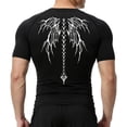 thumbnail image 4 of Hmhnsya Mens Compression Shirt Rash guard Fitness For Men Gym Sports T-Shirt Running Sweatshirt Outdoor Mountaineering Training, 4 of 7