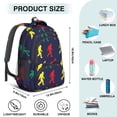 thumbnail image 5 of Bigfoot and Silhouette Black Pattern Backpack for School, Cute School Bag with Adjustable Shoulder Straps and Padded Back, 16.9"x12.6"x5.9", 5 of 5