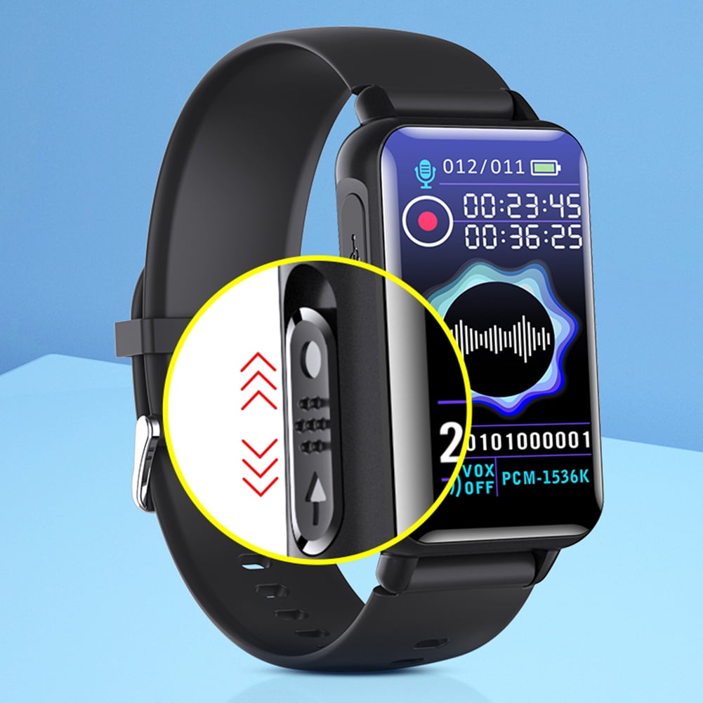 HUISZJ Voice Recorder Watch, Voice Activated Recorder with 200mAh Battery, HD MP3 Voice Recorder Bracelet Noise Reduction Bracelet Recording Device (8GB