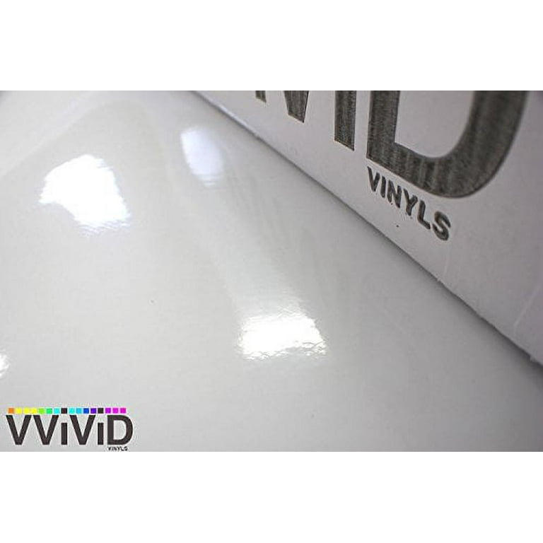 VViViD White High Gloss Realistic Paint-Like Microfinish Vinyl Wrap Roll XPO Air Release Technology (1ft x 5ft)