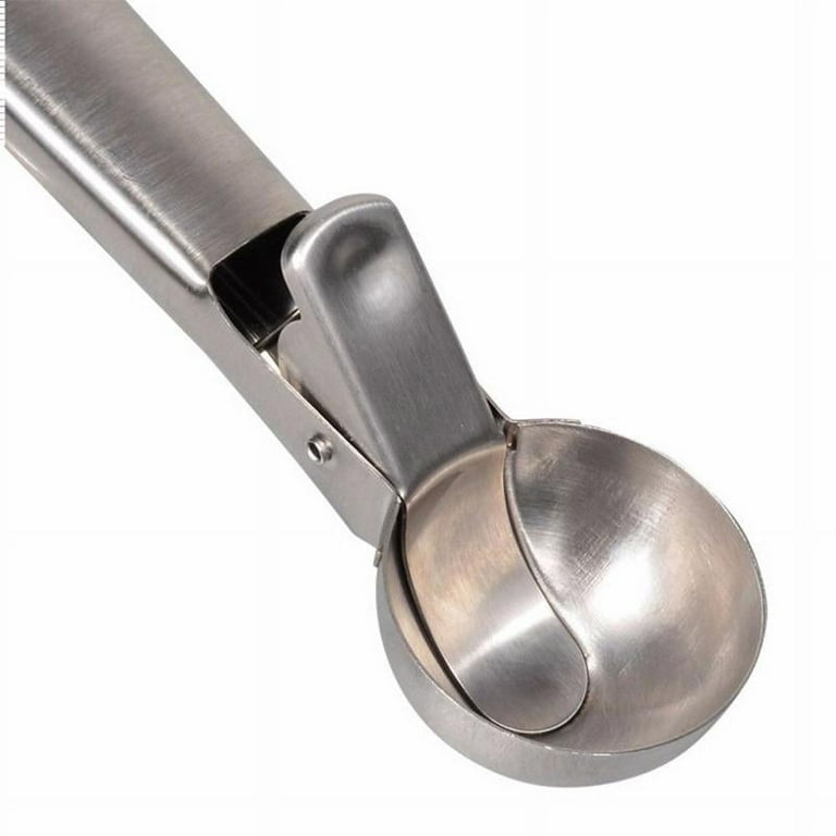 Stainless Steel Ice Cream Scooper, A Good Metal Scoop Tools For Kitchen,  For Making Meatball/Melon Ball/Watermelon/Fruits, Measuring Spoon Cup for  Cooking Bakin… in 2023
