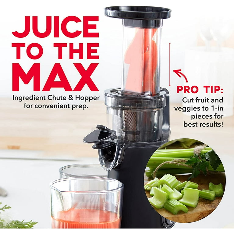  DASH Deluxe Compact Masticating Slow Juicer, Easy to