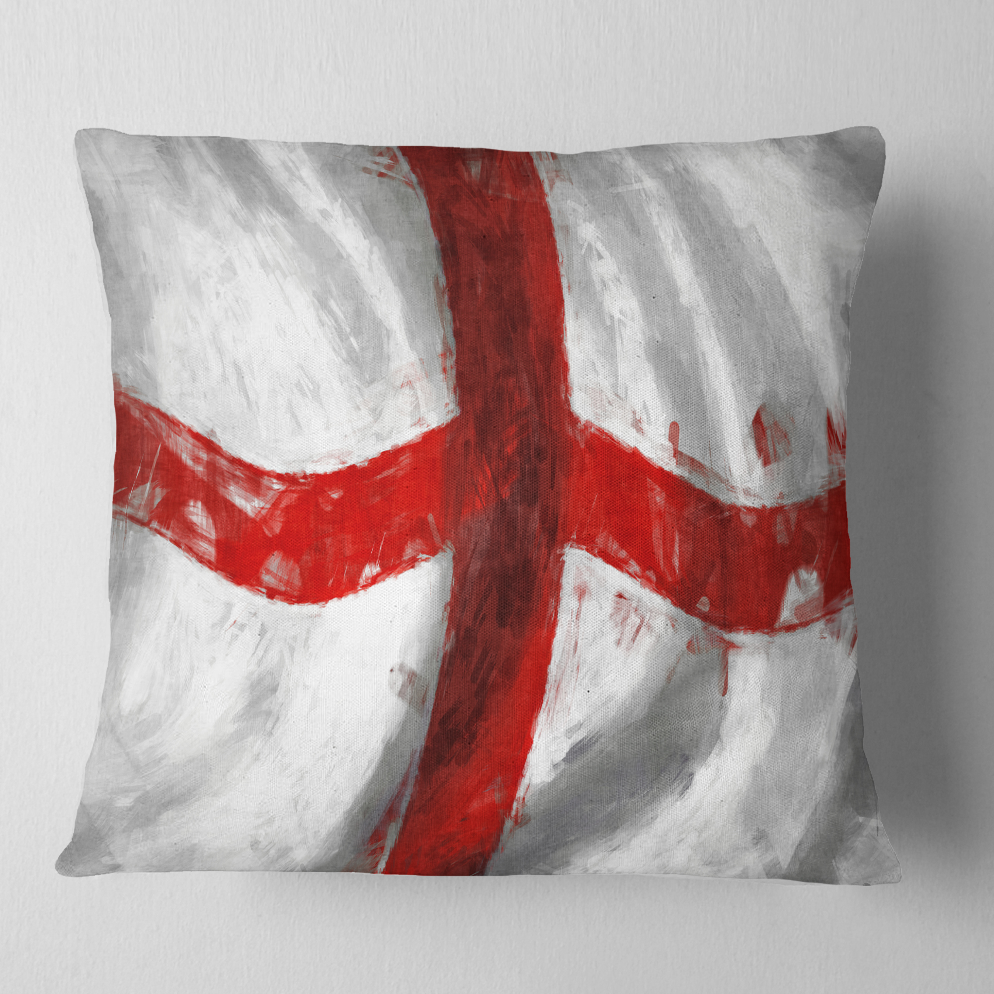 Designart Flag of England - Contemporary Throw Pillow - 18x18