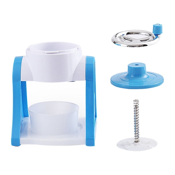 Advancent Trituradora de hielo Manual, máquina afeitadora de cono de nieve, deslizador de acero inoxidable, trituradora de batidos de leche, Cocina y Comedor Azul