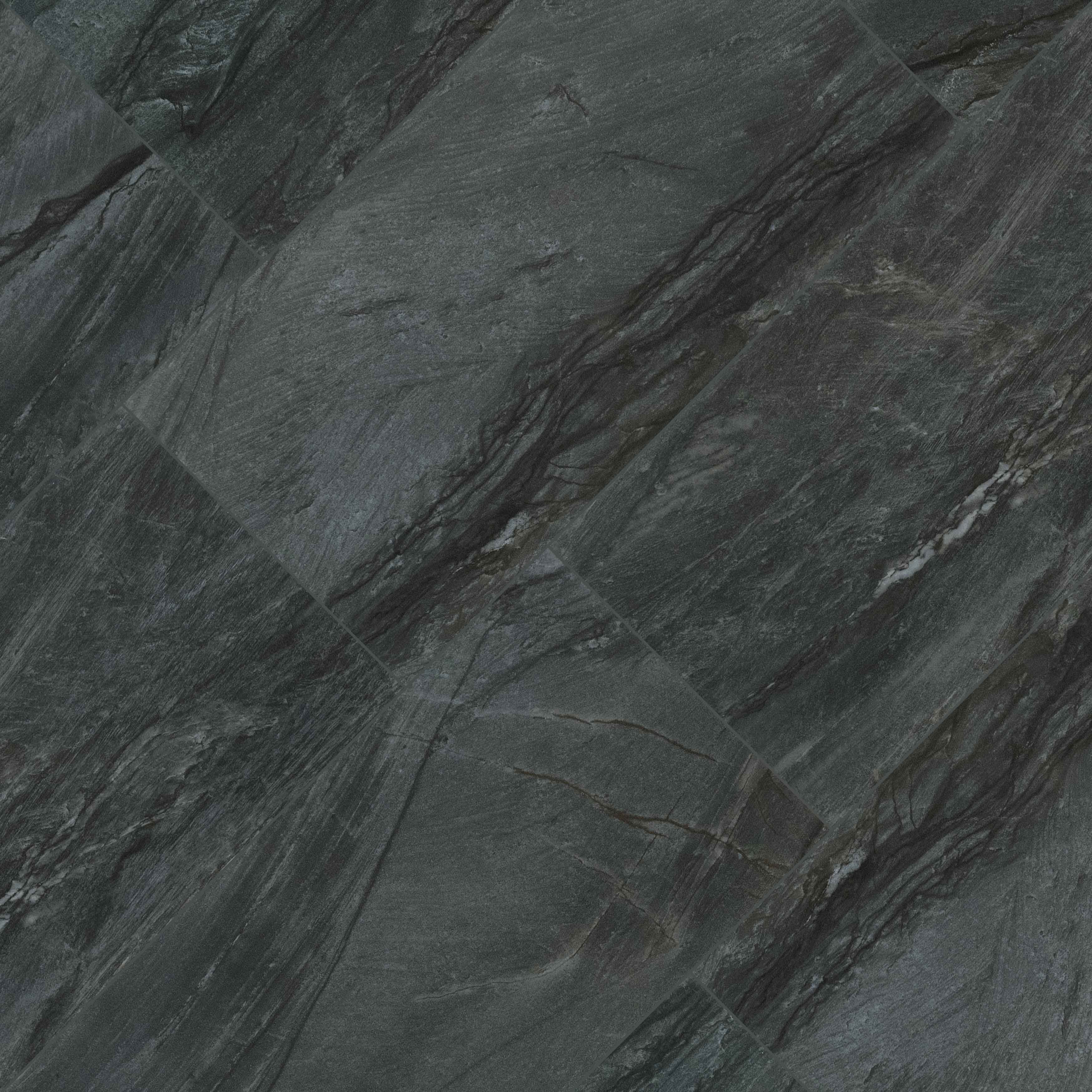 MSI Anastasia Anthracite 12 In. X 24 In. Polished Porcelain Floor And Wall Tile (16 Sq. Ft./Case)