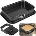 thumbnail image 1 of QUTETN Square Springform Pan Rectangle Cake Pan Leakproof Cake Pan Bakeware Rectangle Non-Stick Baking Pan Mold Leakproof Removable Bottom, 1 of 10