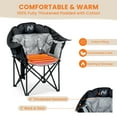 thumbnail image 4 of ABORON Padded Heated Massage Camping Chair 2 Pack, Outdoor Folding Chair with 3 Heat Level & Back Massage, Heated Patio Chair Portable Heavy Duty Arm Chair, Support Up to 400lbs, Battery NOT Included, 4 of 9