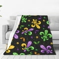 thumbnail image 1 of Balery Mardi Gras Carnival4 Manta de Felpa Suave y Acogedora – Cobija de Franela Aterciopelada para Cama, Lavable y Cálida para Sofá, Mascotas, Transpirable-60"x50", 1 of 7