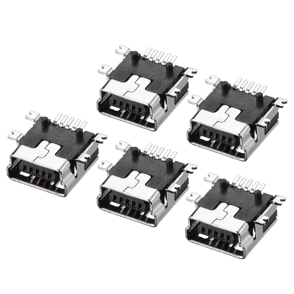 Mini USB PCB Connector TypeB 5P Female Jack SMT SMD Short Body 5pcs