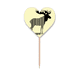thumbnail image 1 of Alce de alce Etiqueta del corazón de la bandera del palillo de dientes, 1 of 3