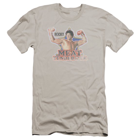Rocky Meat Tenderizer Premium Adult Slim Fit 30/1 T-Shirt Silver