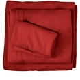 thumbnail image 6 of Bare Home Fleece Sheet Set, Warm Plush Polar Fleece, Pill Resistant, Twin XL, Red, 6 of 6