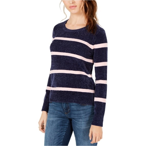 maison Jules Womens Chenille Pullover Sweater, Blue, X-Large