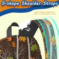 thumbnail image 5 of Camo and Maple Black Pattern 17" Waterproof Oxford School Backpacks for Teens, S-Shape Padded Straps, for School, Travel, Hiking, Camping, 5 of 5