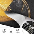 thumbnail image 4 of Gold Modern Art Deco Bedroom Runner Rug 2'x 6' Non Slip Carpet Indoor Home Area Rug Living Room, 4 of 8