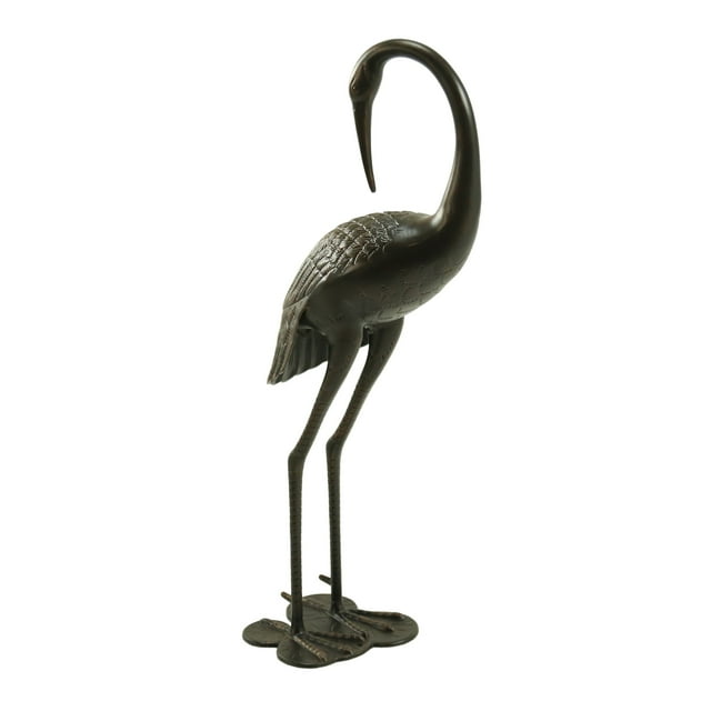 Christopher Knight Home Sunny Outdoor 39 Inch Aluminum Crane, Shiny Copper