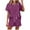 Purple 2 piece outfit for women, variant on Summer Saving Wycnly Women's 2 Piece Outfits Summer Button Henley Shirts and Drawstring Pocket Shorts Set Casual Loose Lounge Set Homewear under $5