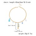 thumbnail image 2 of PISONIC Women Gold-Tone Chain Choker Necklace, Boho Ocean Statement Necklace with Blue Fish Pendant, Tassel, Imitation Pearl & Clear Beads, Summer Beach Vacation Casual Jewelry, 2 of 6