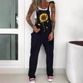 thumbnail image 2 of Ichuanyi Combinaison Punk Imprimée pour Femmes, Décontractée, Ample, Imprimé Tournesol, 2 of 9