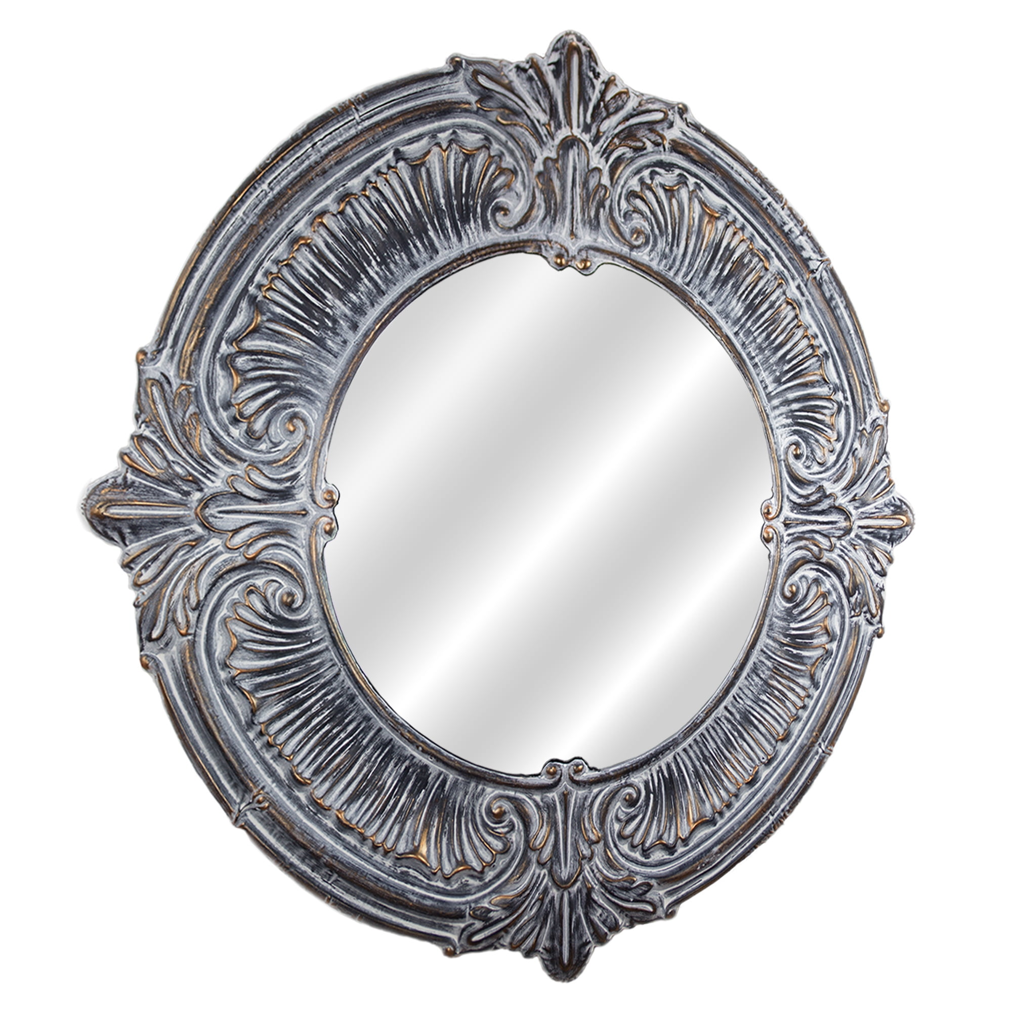 Large Baroque Metal Framed Mirror