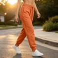 thumbnail image 4 of Resicozy Baggy Sweatpants Women 2026 Hight Waisted Drawstring Fall Pants Ladies Lounge Joggers Pockets Saffron S, 4 of 7